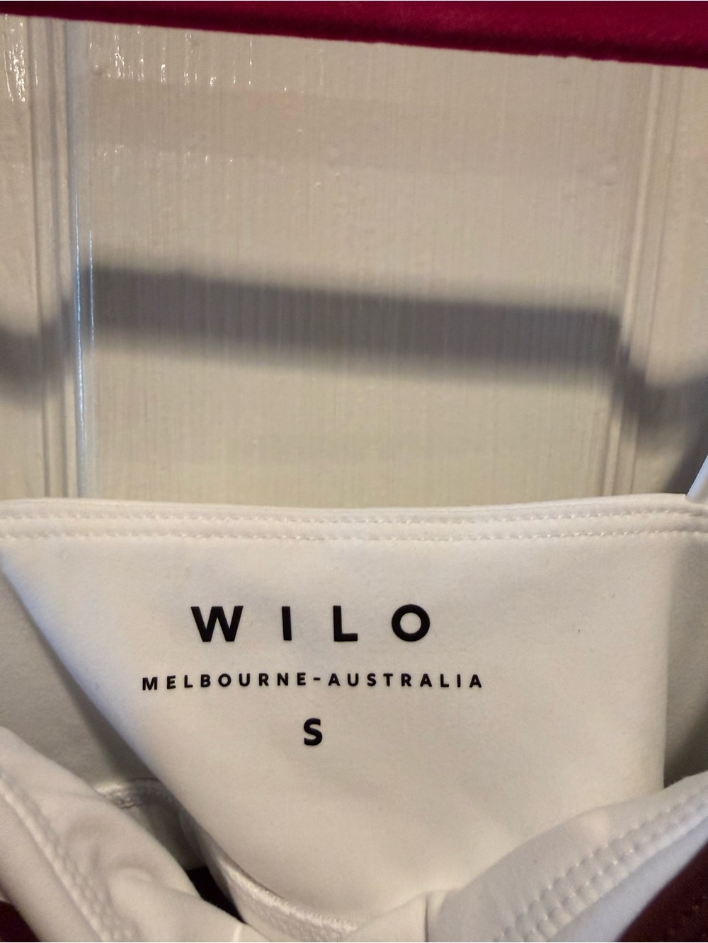 WILO Contrast Double Layer Singlet Tank Top Chocolate Brown White S NWT - Picture 3 of 4